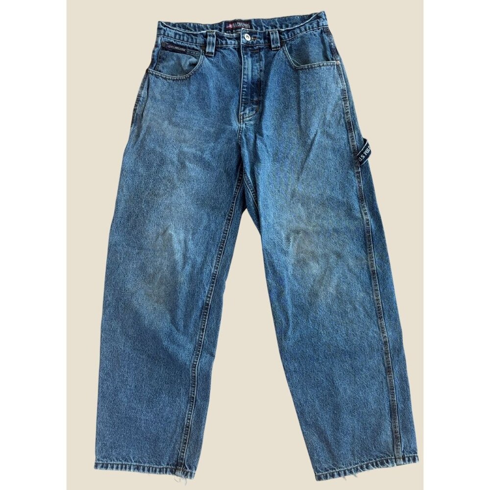 U.S. Polo Assn. Mens Blue Denim Carpenter Jeans 34X32